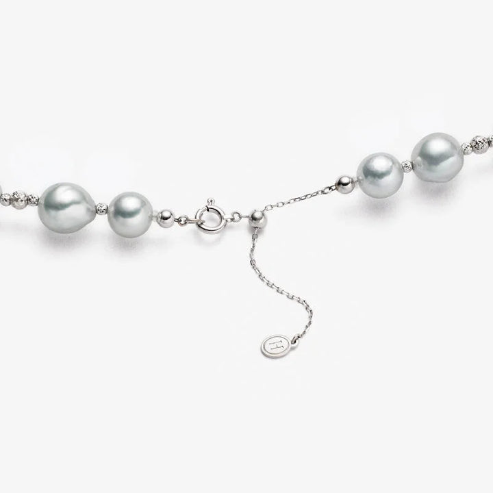 Akoya Bracelet Baroque Pearl 18K White Gold - HELAS Jewelry