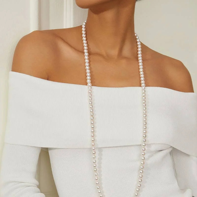 Akoya Baroque Pearl 18K White Gold Necklace