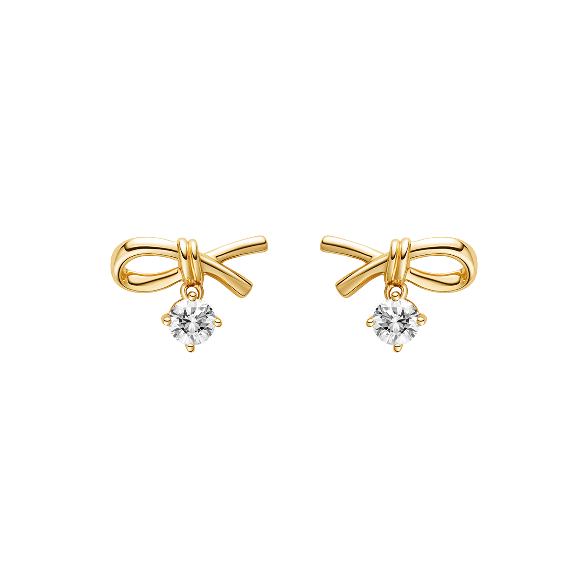 14K Solid Gold Certified Lab-Grown Diamond Eternal Knot Studs Earrings