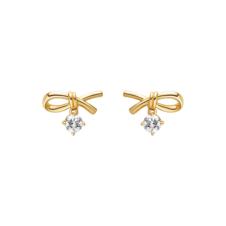 14K Solid Gold Certified Lab-Grown Diamond Eternal Knot Studs Earrings