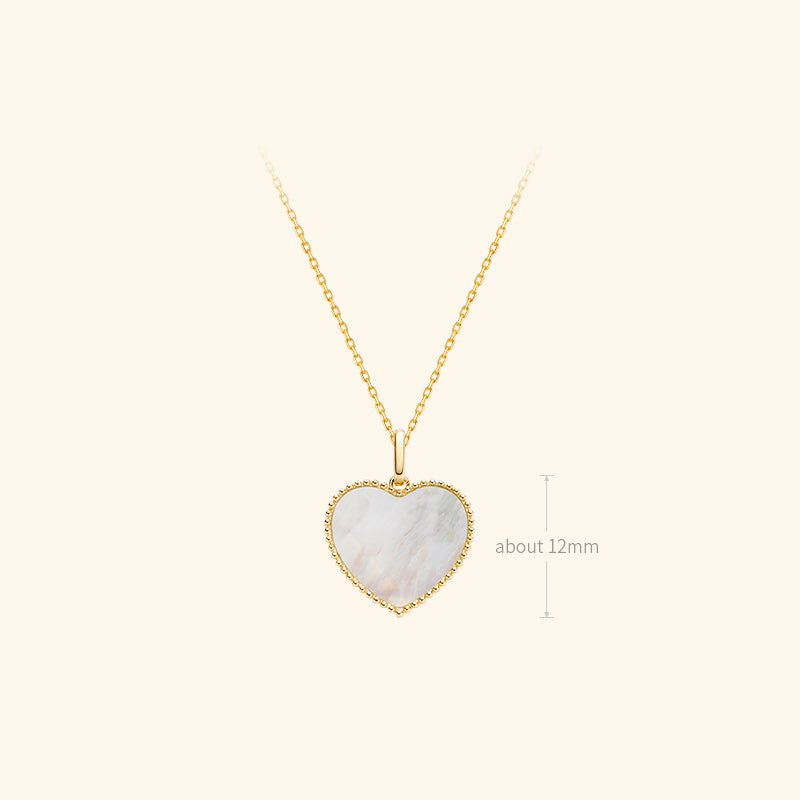 Mother-of-Pearl 18K Gold My Heart Necklace
