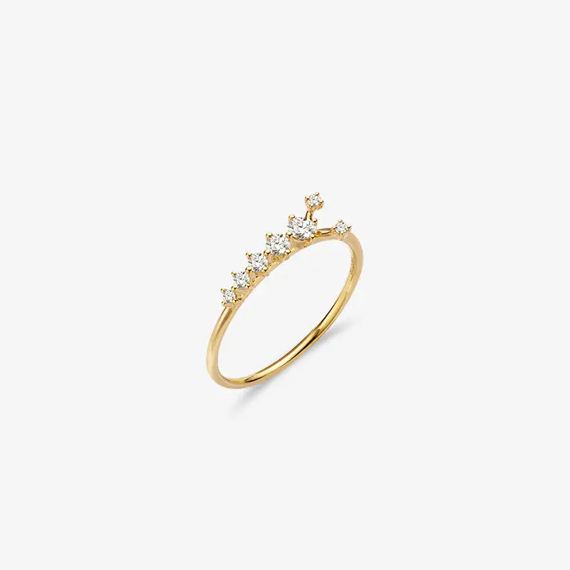 MONET GARDEN COLLECTION 18K Gold Diamonds Butterfly Middle Layer Ring - HELAS Jewelry