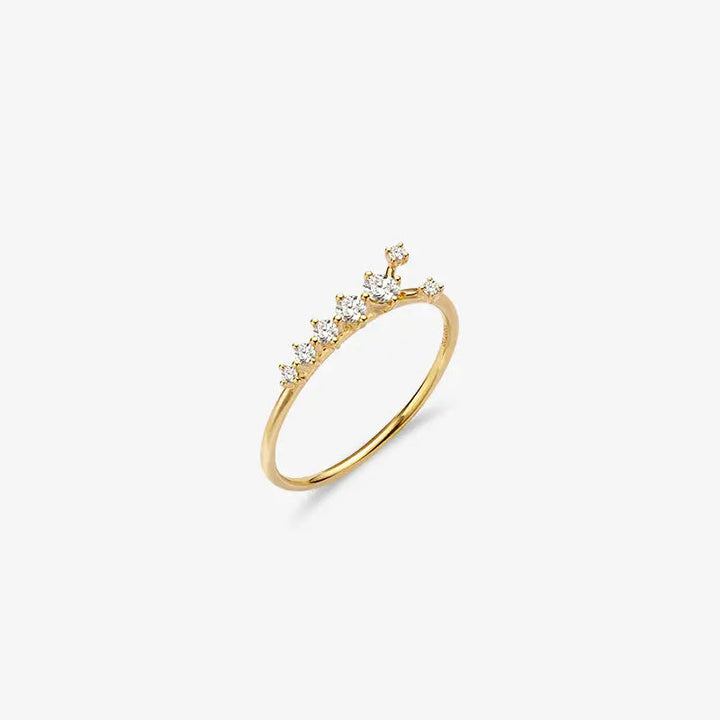 MONET GARDEN COLLECTION 18K Gold Diamonds Butterfly Middle Layer Ring - HELAS Jewelry