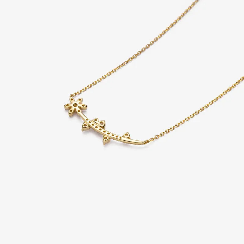 MONET GARDEN COLLECTION 18K Gold Twig Diamond Necklace - HELAS Jewelry