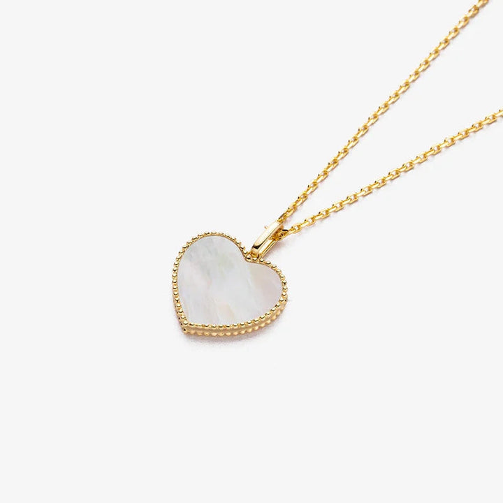 MY HEART COLLECTION Mother-of-Pearl 18K Gold Love Heart Necklace MY HEART COLLECTION Mother-of-Pearl 18K Gold Love Heart Necklace MY HEART COLLECTION