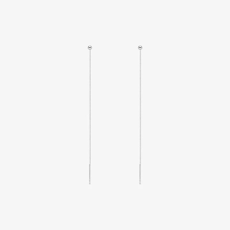 18K Gold Fine Herringbone Chain Eardrop Earring