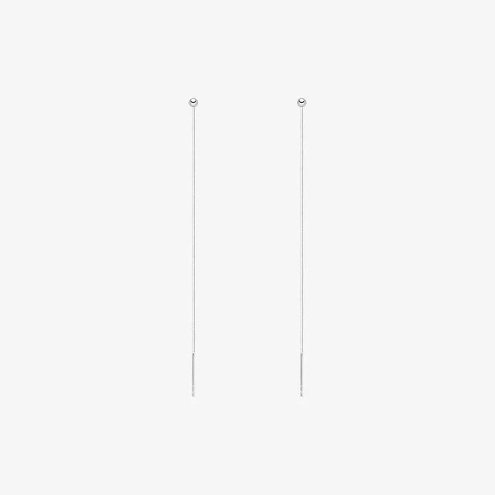 18K Gold Fine Herringbone Chain Eardrop Earring