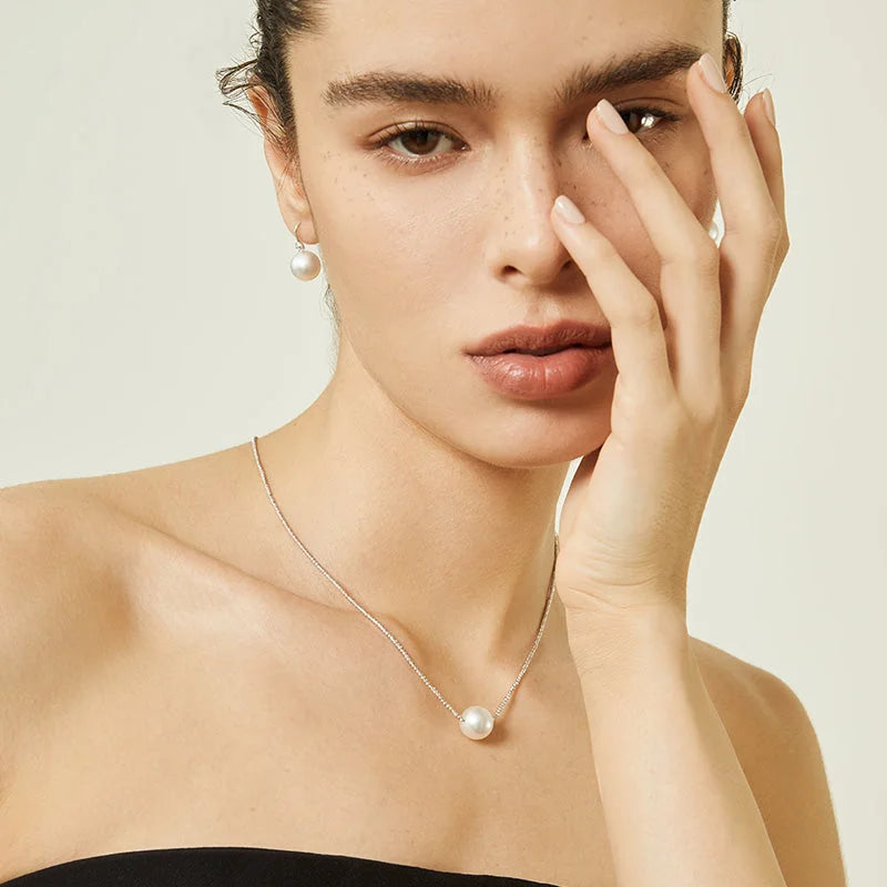 NAPLES COLLECTION South Sea Pearl 18K White Gold Pattern Bead Chain Necklace NAPLES COLLECTION South Sea Pearl 18K White Gold Pattern Bead Chain Necklace NAPLES COLLECTION