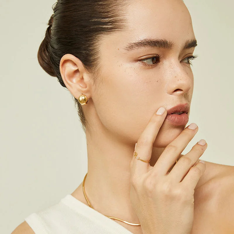 Two-color Reversible Wearable Clip Beads Earring