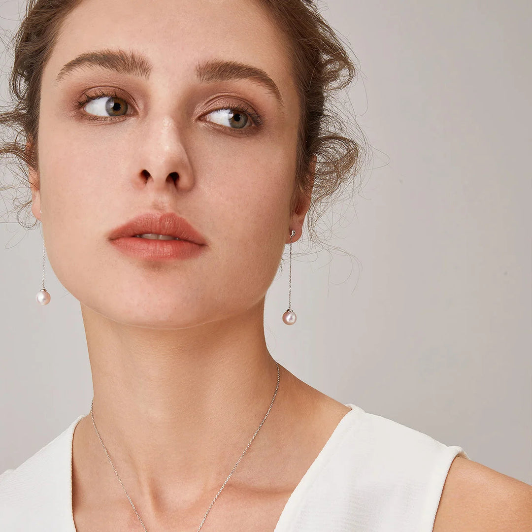 ORIGIN COLLECTION Akoya Pearl 18K Gold Dropping Diamond Earrings ORIGIN COLLECTION Akoya Pearl 18K Gold Dropping Diamond Earrings ORIGIN COLLECTION
