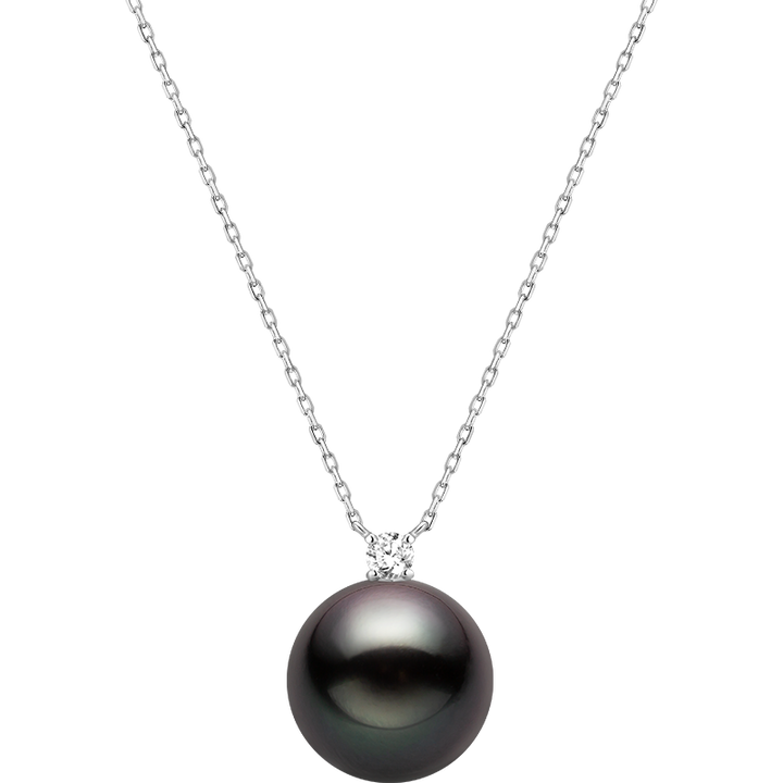 Tahitian Pearl 18K Gold Diamond Necklace