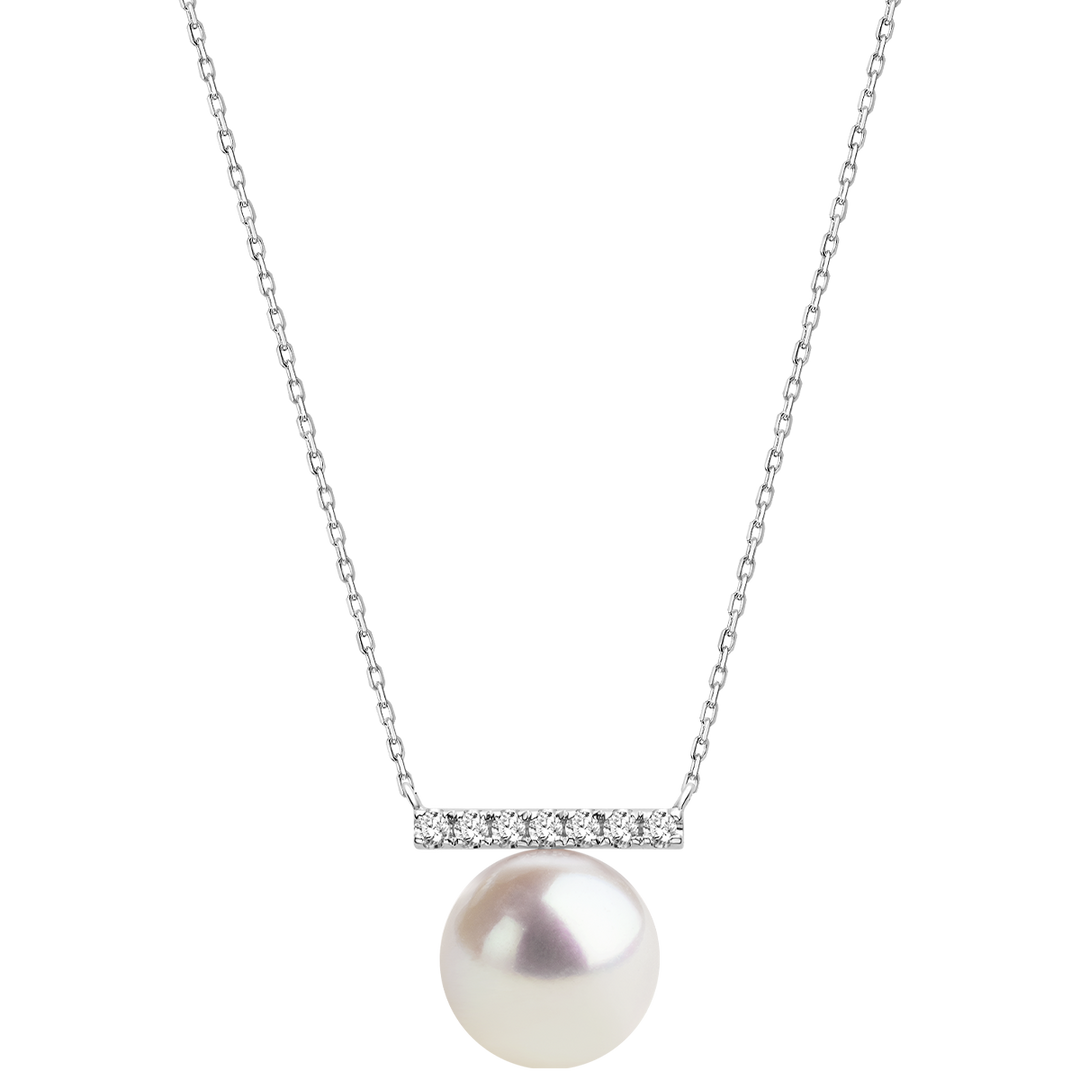 Melody Edison Pearl Pendant Necklace in 925 Sterling Silver