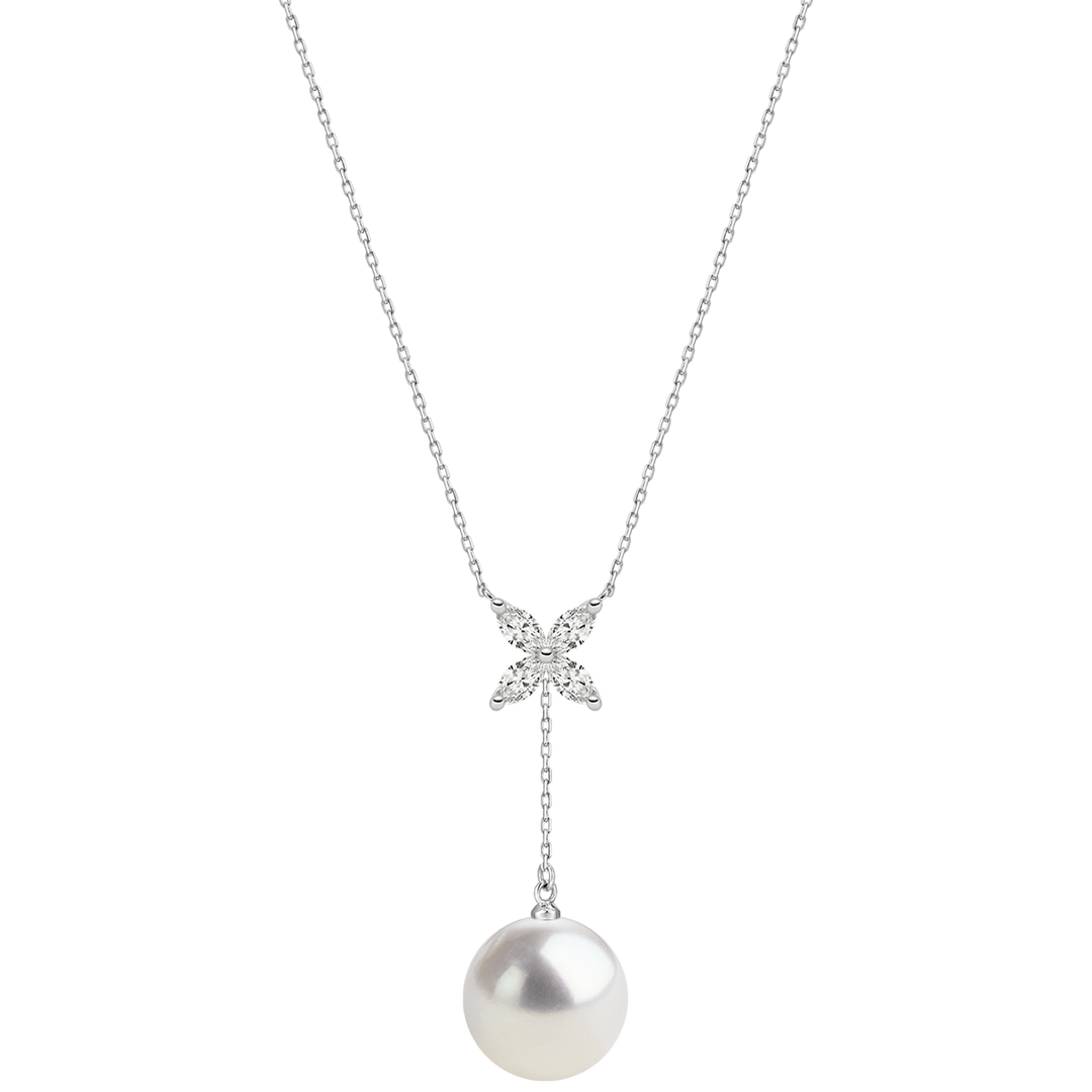 Love Grows Edison Pearl Pendant Necklace in 925 Sterling Silver