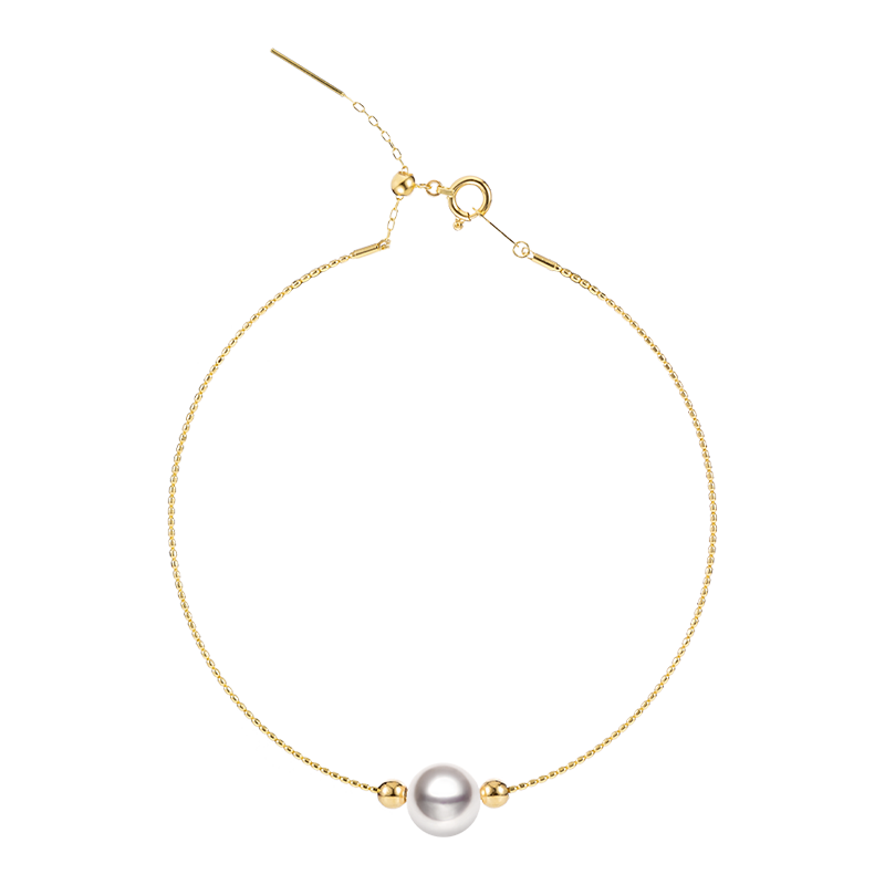 Akoya Pearl 18K Gold Minimalist Bracelet
