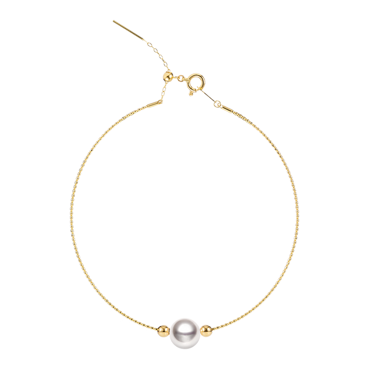 Akoya Pearl 18K Gold Minimalist Bracelet
