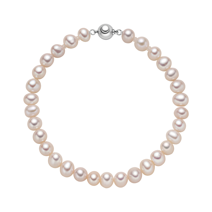 Freshwater Pearl 925 Sterling Silver Ball Clasp Versatile Bracelet