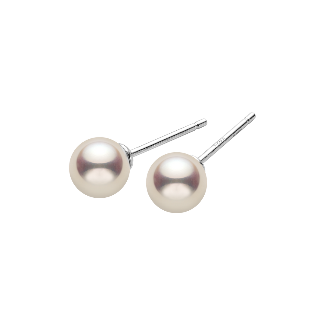 Freshwater Pearl 925 Sterling Silver Classic Studs Earrings