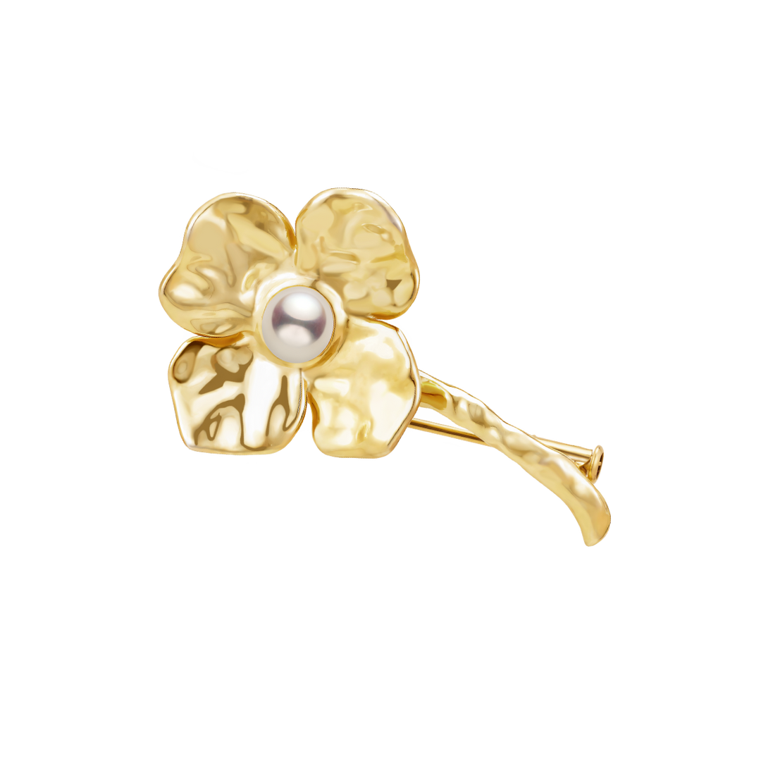 Freshwater Pearl 925 Sterling Silver Wild Bloom Brooch