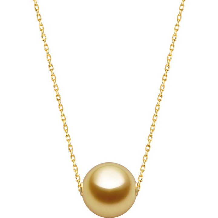 South Sea Golden Pearl 18K Gold Simple Style Design Classic Necklace