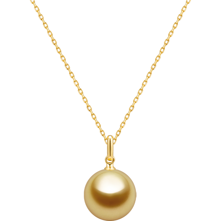 South Sea Golden Pearl 18K Gold Elegant Design Necklace