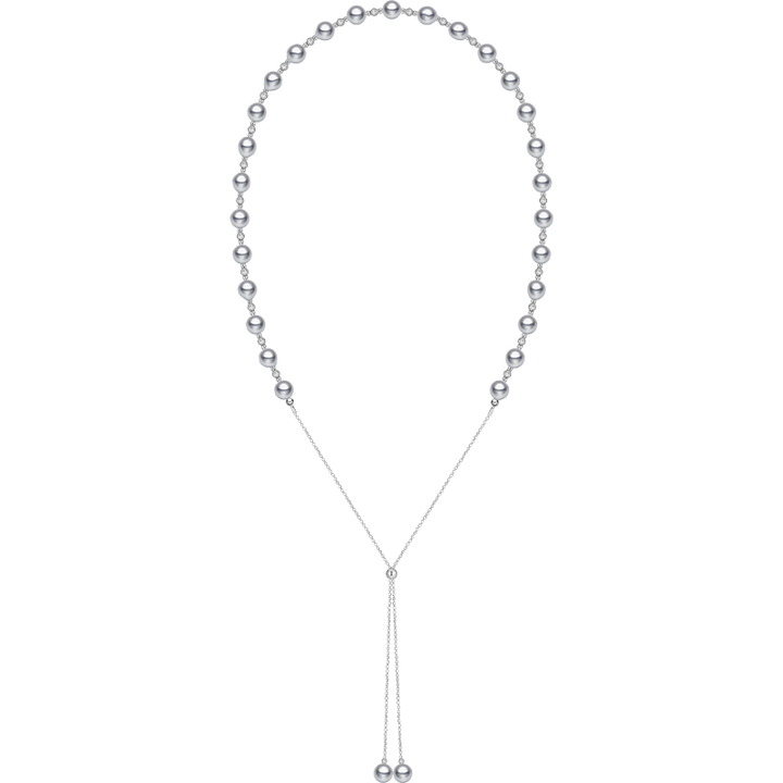 IMPERFECTION COLLECTION Akoya Baroque Pearl 18K White Gold Chain Elegant Necklace