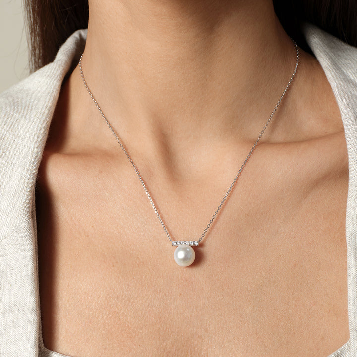 Melody Edison Pearl Pendant Necklace in 925 Sterling Silver