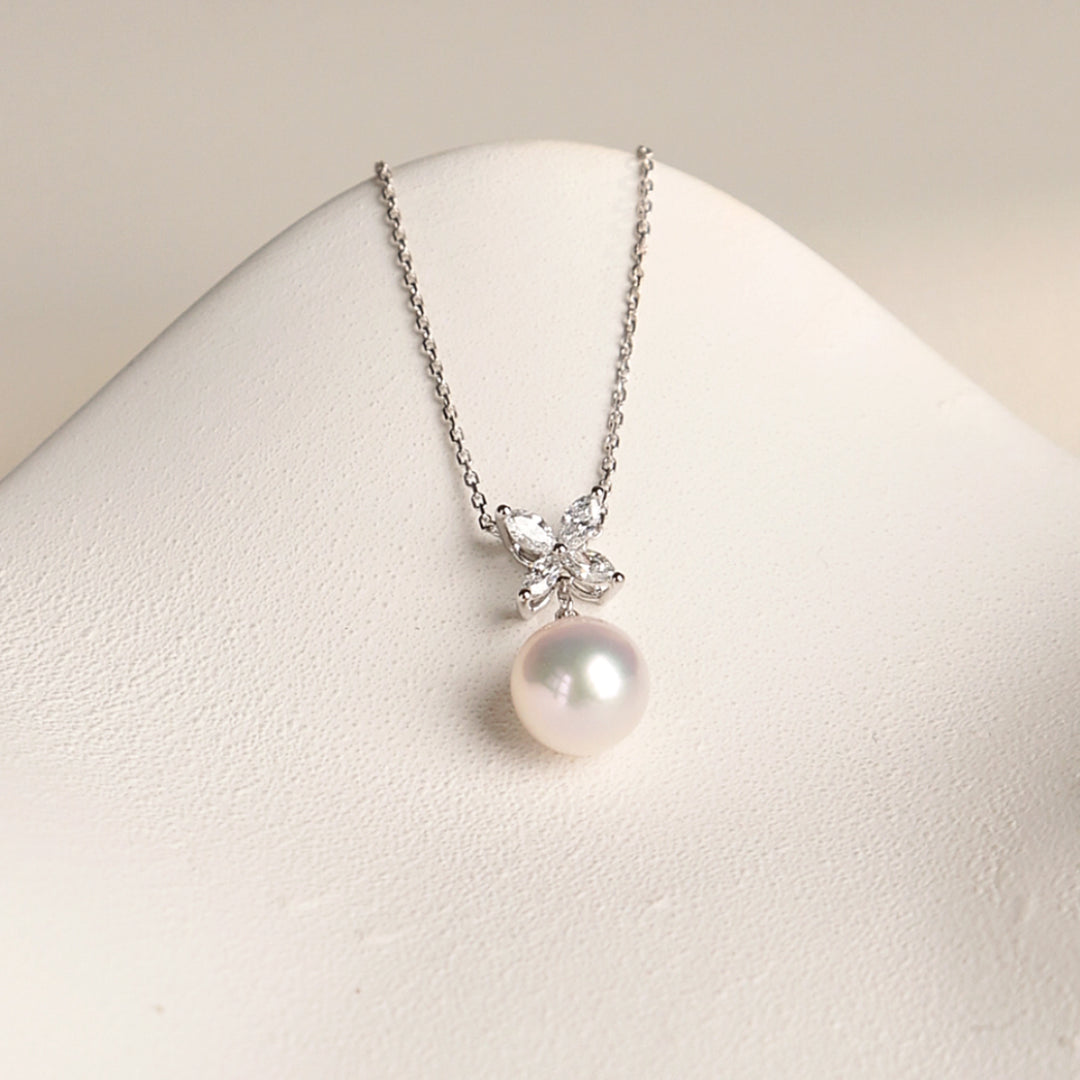 Love Grows Edison Pearl Pendant Necklace in 925 Sterling Silver