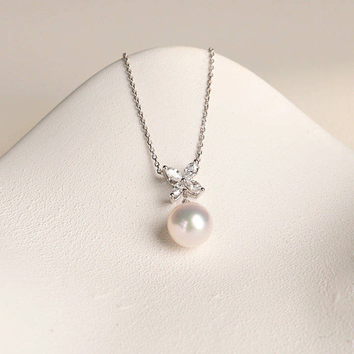 Love Grows Edison Pearl Pendant Necklace in 925 Sterling Silver
