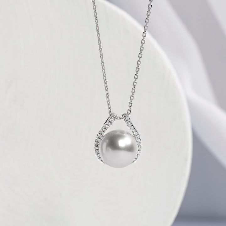 Exclusive Edison Pearl Detachable Pendant Necklace in 925 Sterling Silver