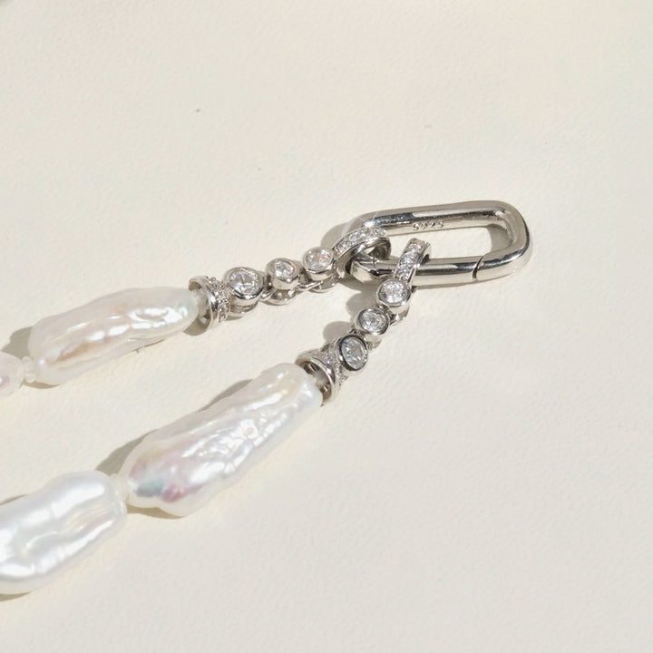 Wonder Baroque Freshwater Pearl Pendant Necklace in 925 Sterling Silver