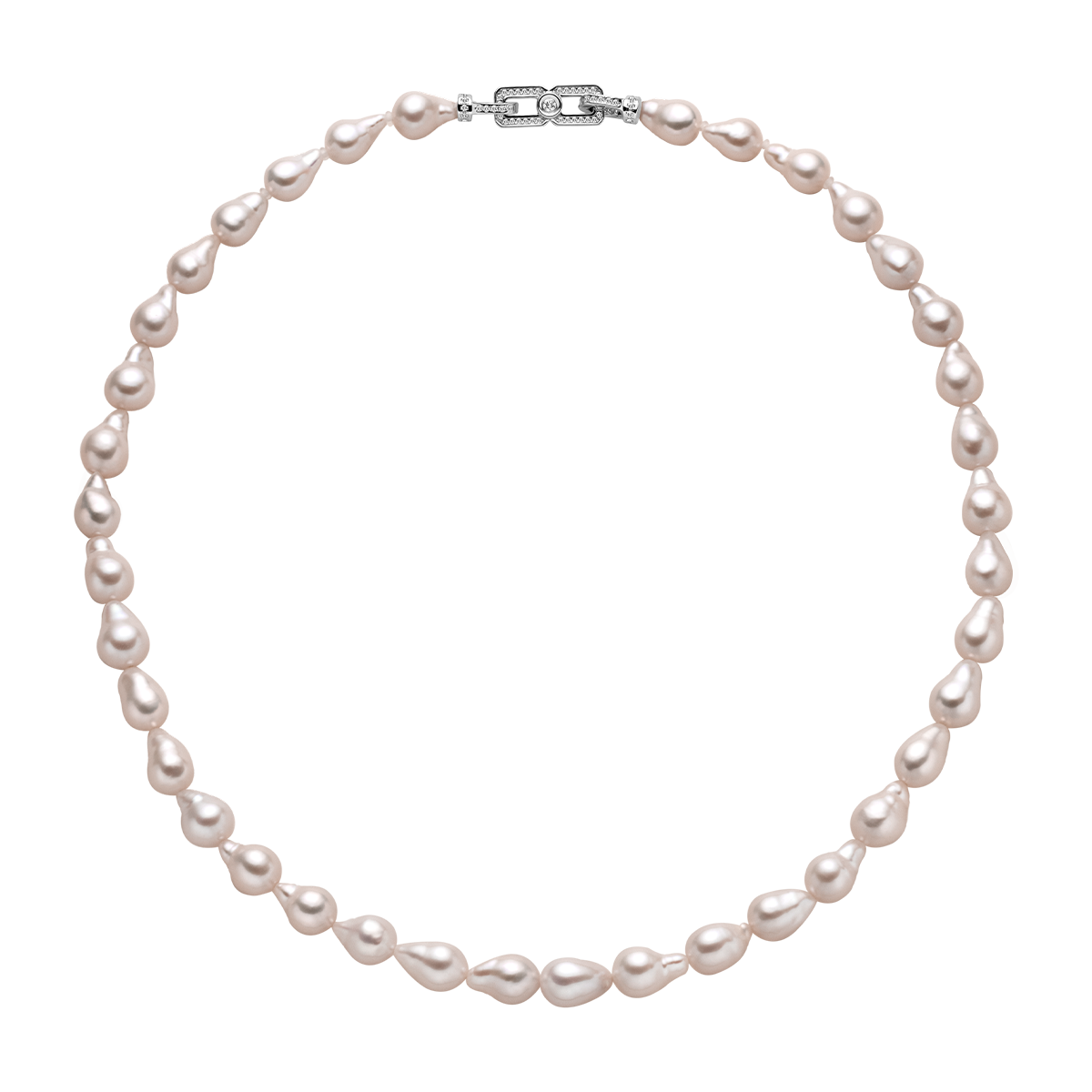 Wonder Baroque Freshwater Pearl Necklace in 925 Sterling Silver