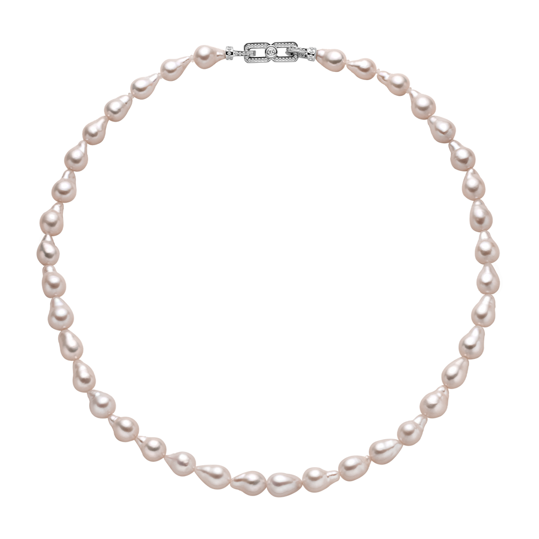 Wonder Baroque Freshwater Pearl Necklace in 925 Sterling Silver