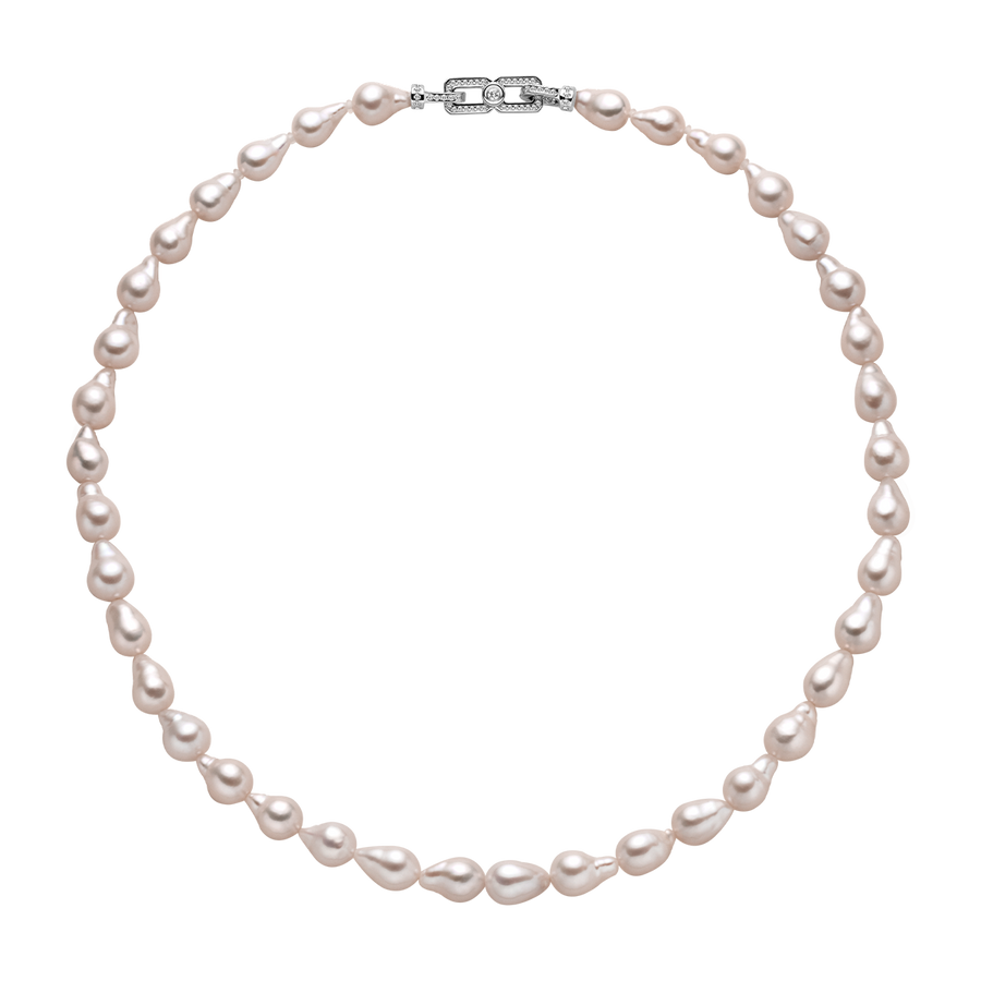 Wonder Baroque Freshwater Pearl Necklace in 925 Sterling Silver
