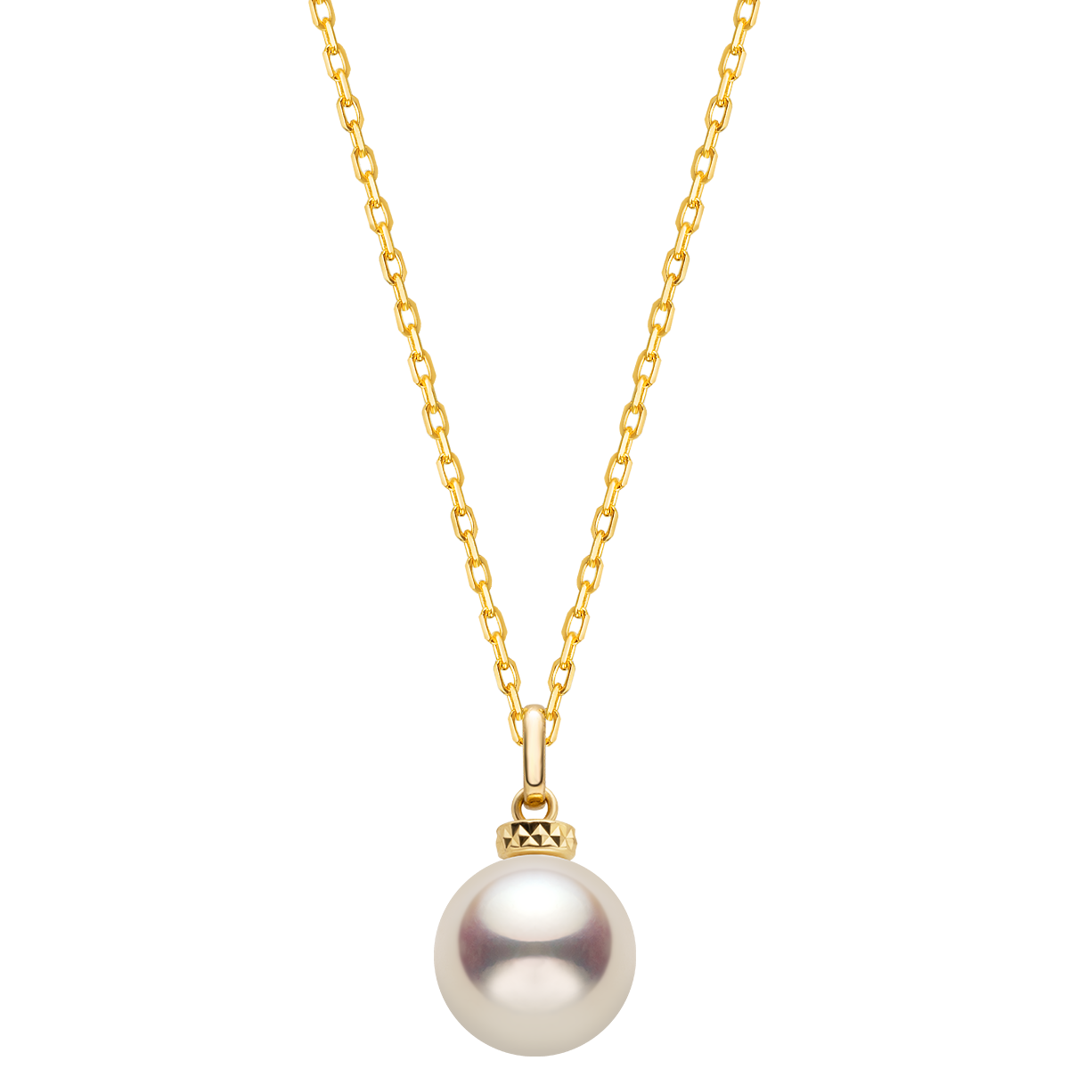 Akoya Pearl 18K Gold Italian Casual Style Pendant Necklace