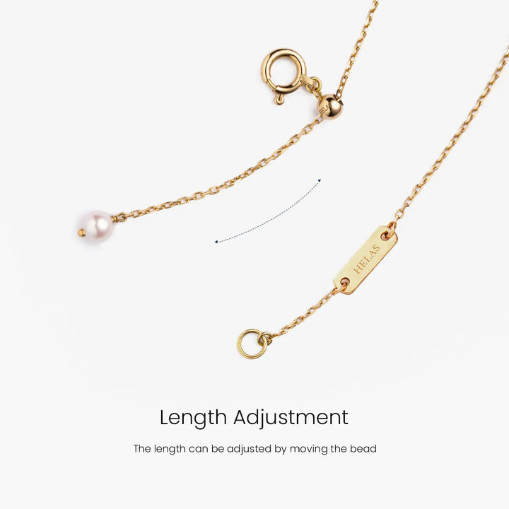 STAR TRAILS COLLECTION Akoya Pearl 18K Gold Necklace - HELAS Jewelry