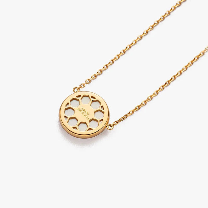 WISHING COIN COLLECTION Mother-of-Pearl 18K Gold Diamond Necklace WISHING COIN COLLECTION Mother-of-Pearl 18K Gold Diamond Necklace WISHING COIN COLLECTION