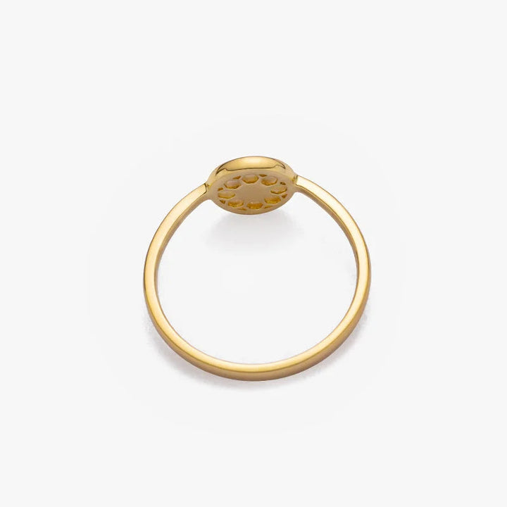WISHING COIN COLLECTION Mother-of-Pearl 18K Gold Diamond Ring WISHING COIN COLLECTION Mother-of-Pearl 18K Gold Diamond Ring WISHING COIN COLLECTION