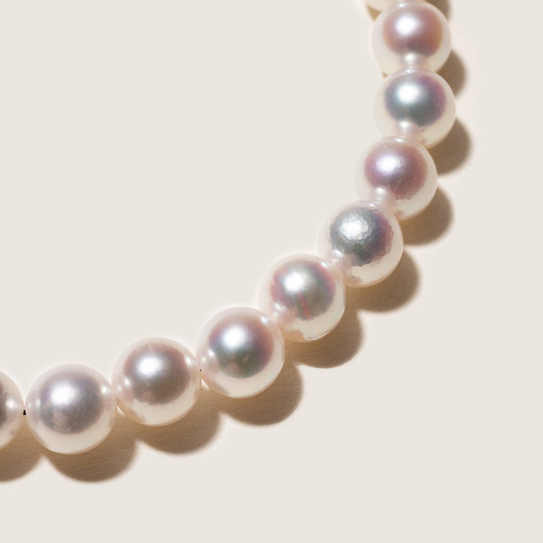 Akoya Pearl 18K Gold Classic Pearl Strand Bracelet - HELAS Jewelry