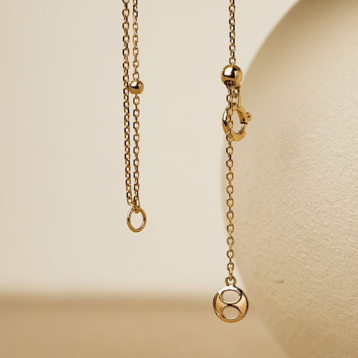 Akoya Pearl 18K Gold Diamond Duet Poise Clasp Necklace - HELAS Jewelry