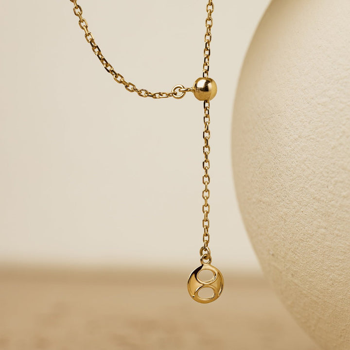Akoya Pearl 18K Gold Diamond Tension Poise Clasp Necklace - HELAS Jewelry