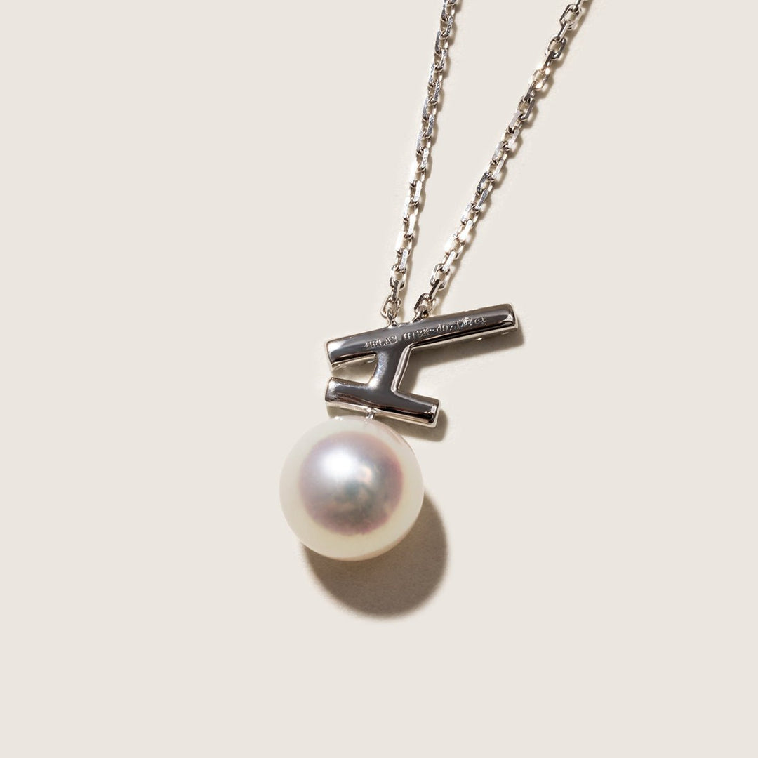 Akoya Pearl 18K Gold Diamonds Sparkle Flying Necklace - HELAS Jewelry