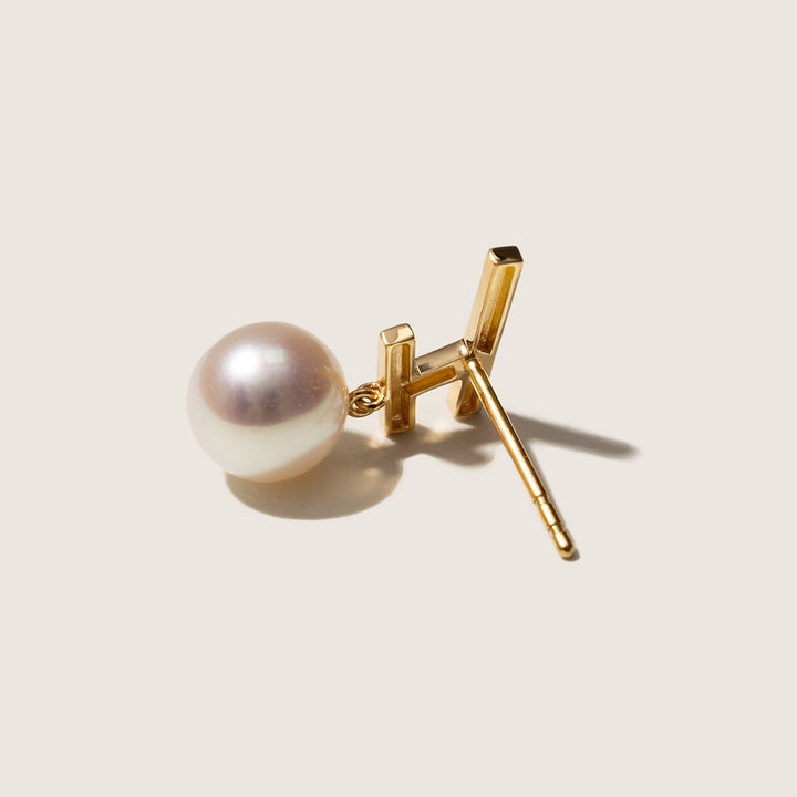 Akoya Pearl 18K Gold Fashion Flying Earrings - HELAS Jewelry