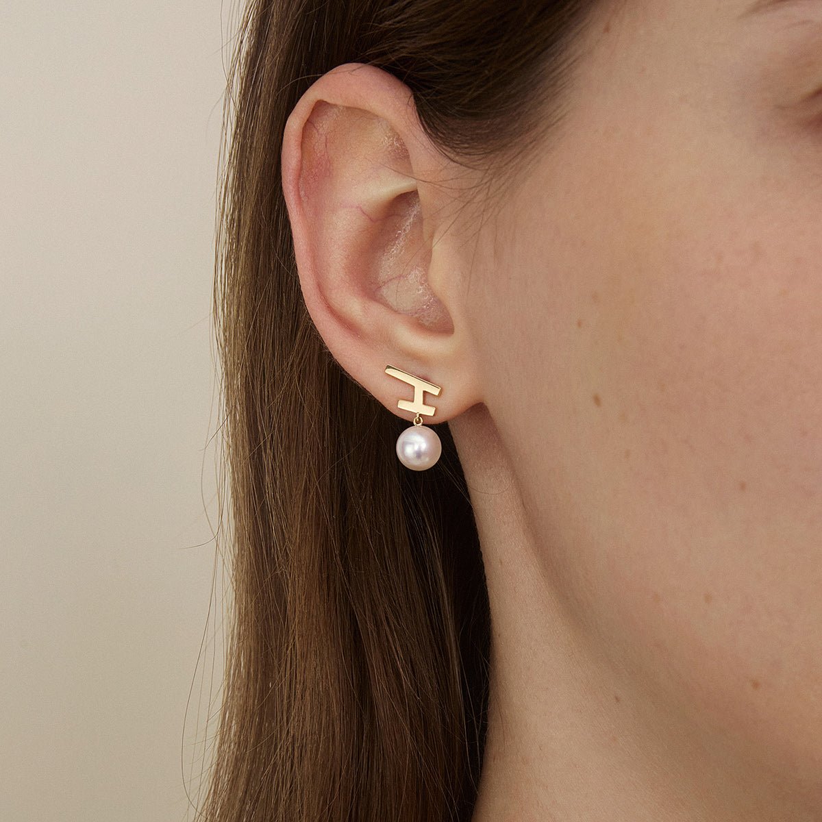 Akoya Pearl 18K Gold Fashion Flying Earrings - HELAS Jewelry