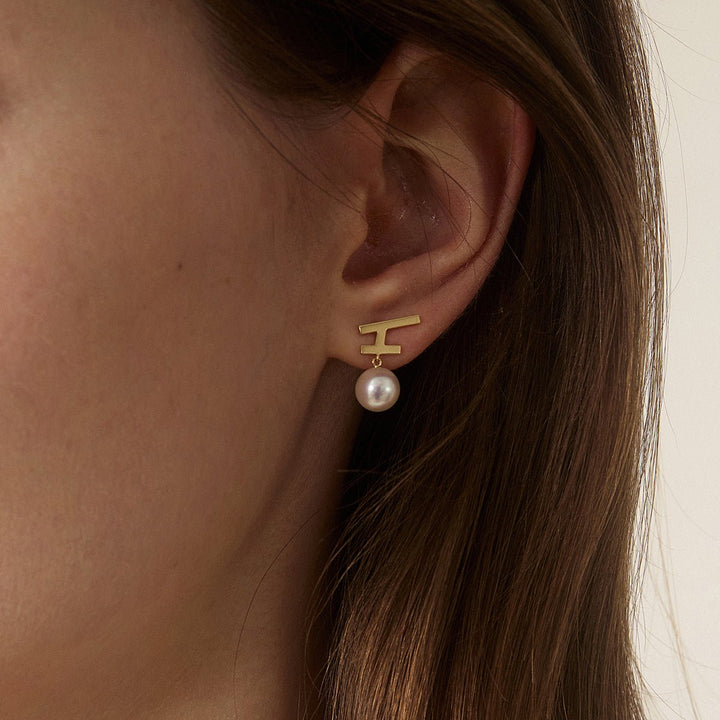 Akoya Pearl 18K Gold Fashion Flying Earrings - HELAS Jewelry