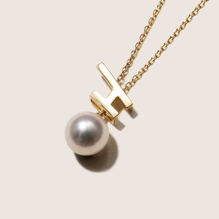 Akoya Pearl 18K Gold Fashion Flying Pendant Necklace - HELAS Jewelry