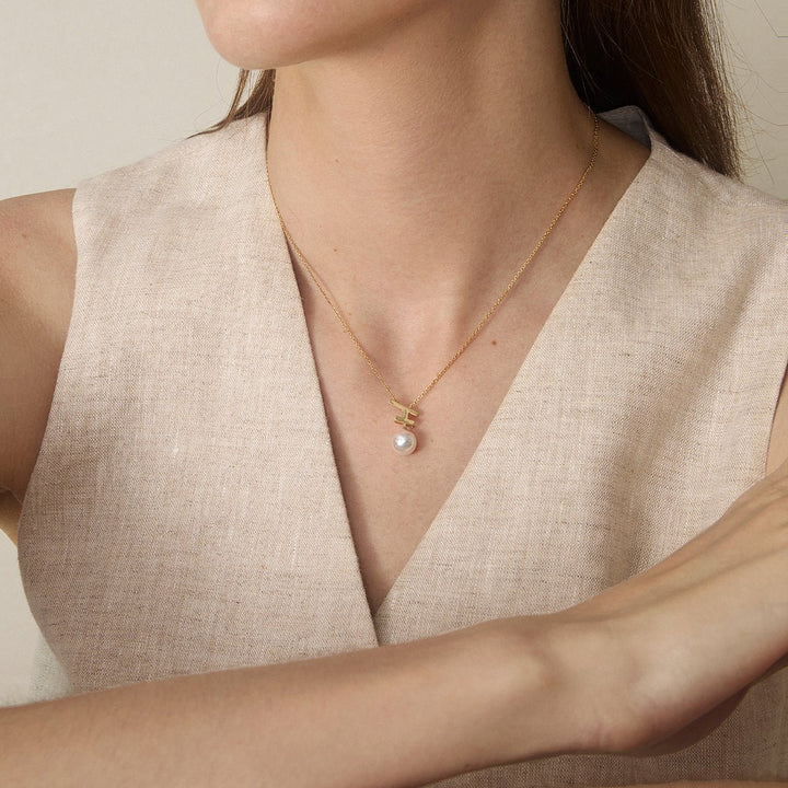 Akoya Pearl 18K Gold Fashion Flying Pendant Necklace - HELAS Jewelry