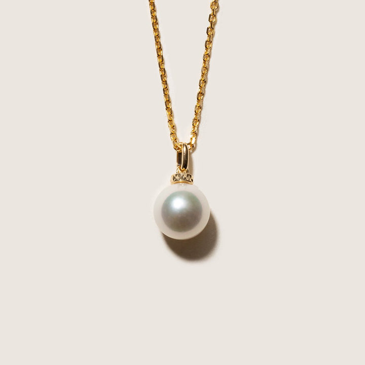Akoya Pearl 18K Gold Italian Casual Style Pendant Necklace - HELAS Jewelry