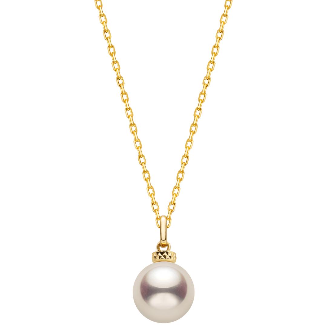 Akoya Pearl 18K Gold Italian Casual Style Pendant Necklace - HELAS Jewelry