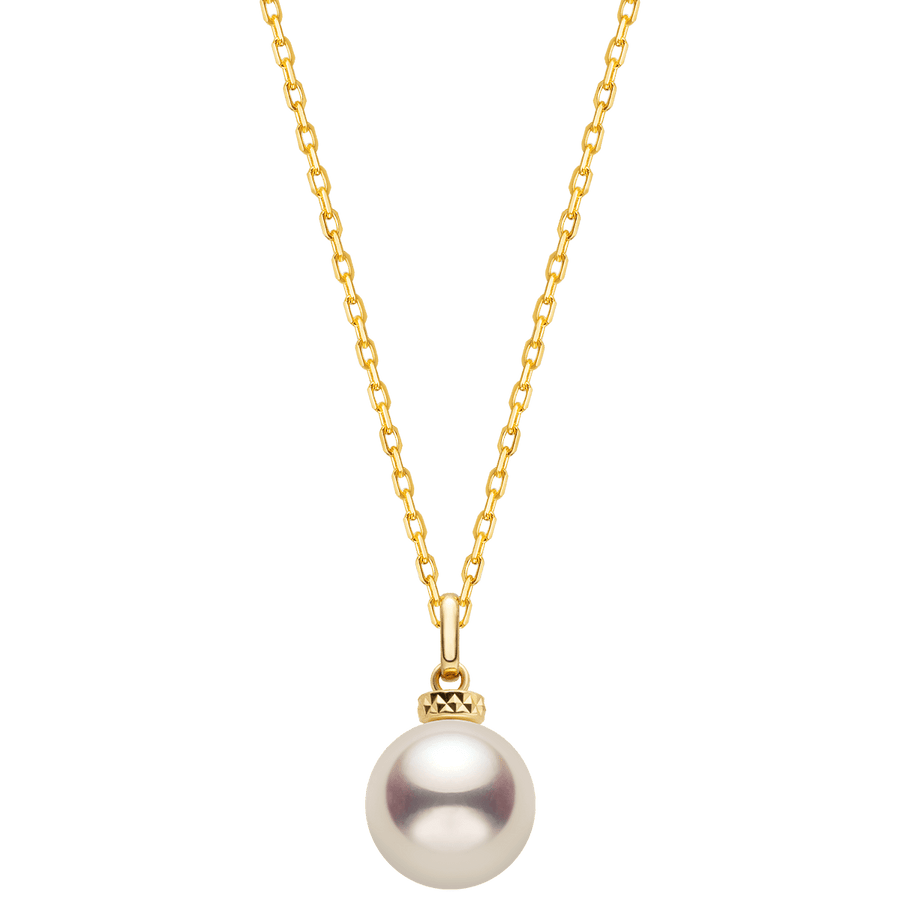 Akoya Pearl 18K Gold Italian Casual Style Pendant Necklace - HELAS Jewelry