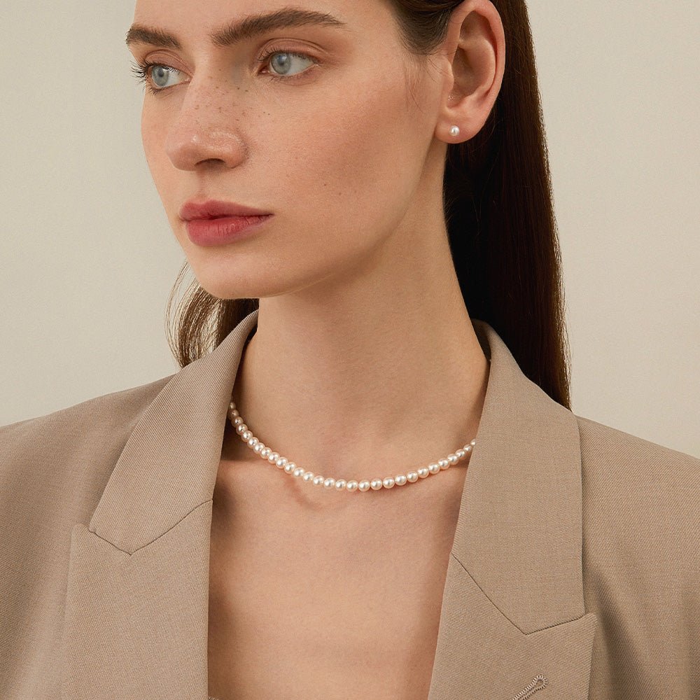 Akoya Pearl 18K Gold Lustre Classic Strand Necklace - HELAS Jewelry